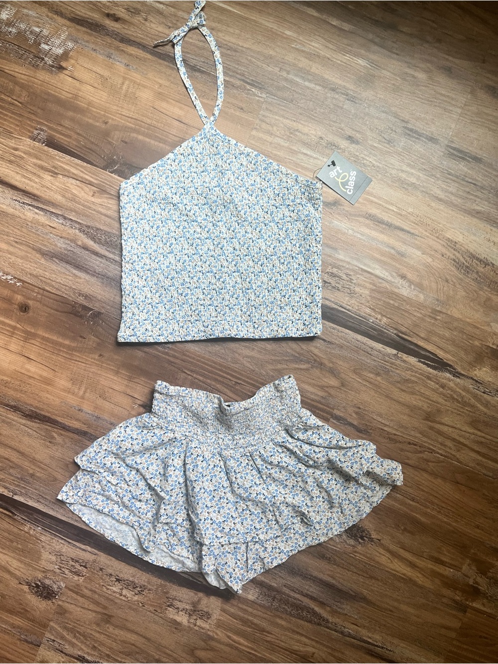 art class 2 piece floral set XL(14)